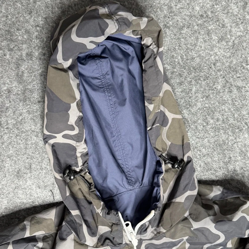 Adidas Reversible Windbreaker Jacket Mens Camo‎ Yard Look Blue Hooded Full Zip